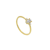 18 Karat Gelbgoldring mit Zirkonia - 273201